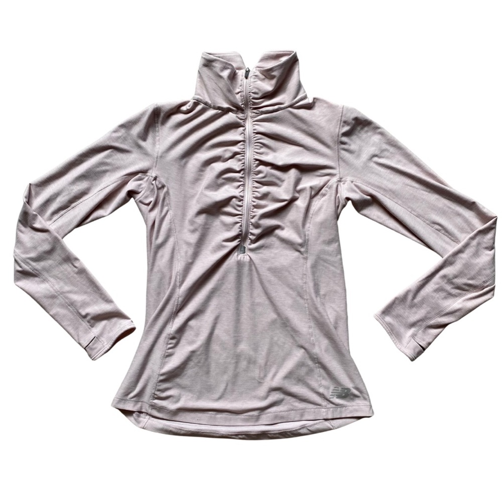 New Balance Women's Blush Pink Pullover 1/4 Zip Running Athletic Top Size Small - Picture 1 of 11